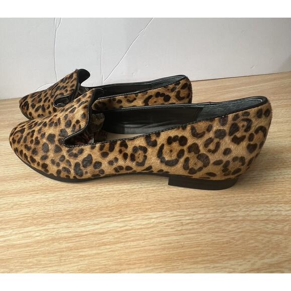 Alfani Oceanaa Step N Flex Leopard Cheetah Print Calf Hair Loafers Flats SZ 7.5M - Picture 5 of 15